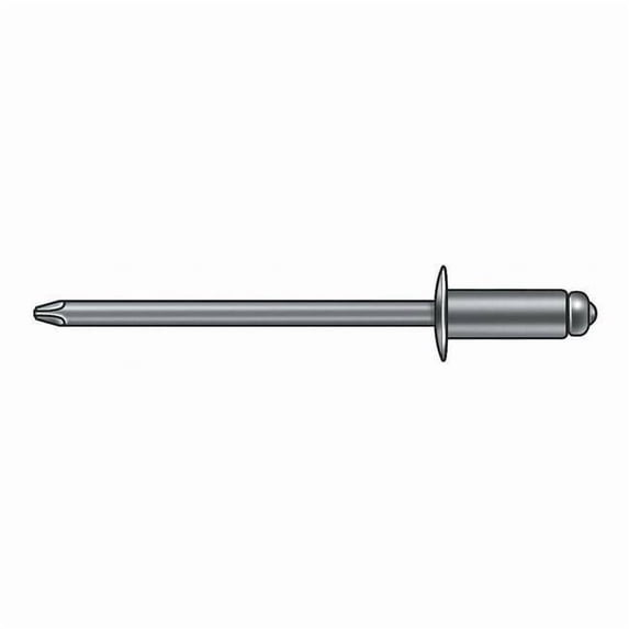 Blind Rivet, Countersunk Head, 1/8 in Dia., 1/4 in L, Aluminum Body, 500 PK