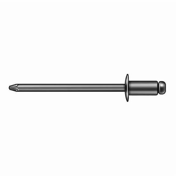 Blind Rivet, Dome Head, 1/8 in Dia., 1/4 in L, Copper Body, 500 PK