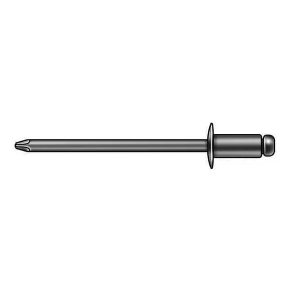 Blind Rivet, Countersunk Head, 1/8 in Dia., 1/4 in L, Steel Body, 500 PK
