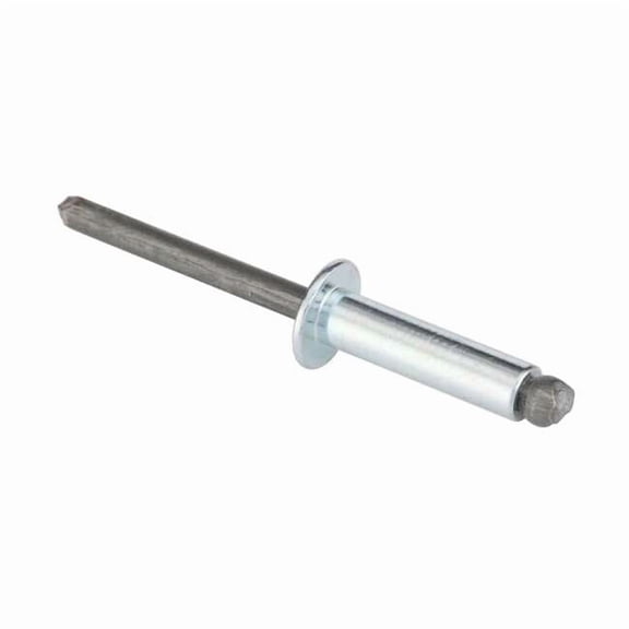Blind Rivet, Large Flanged Head, 1/8 in Dia., 1/4 in L, Stainless Steel Body, 500 PK