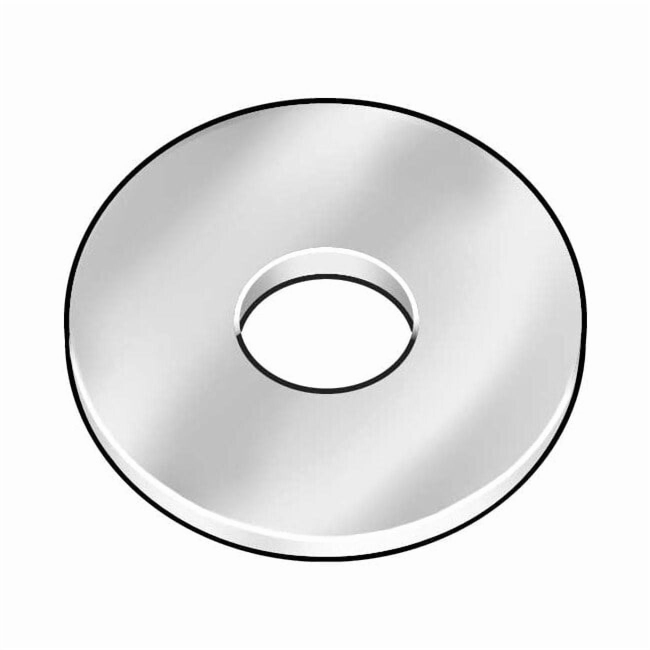 Round Rivet Washer, 1/8 in ID, 3/8 in OD, Aluminum, Plain Finish, 500 PK