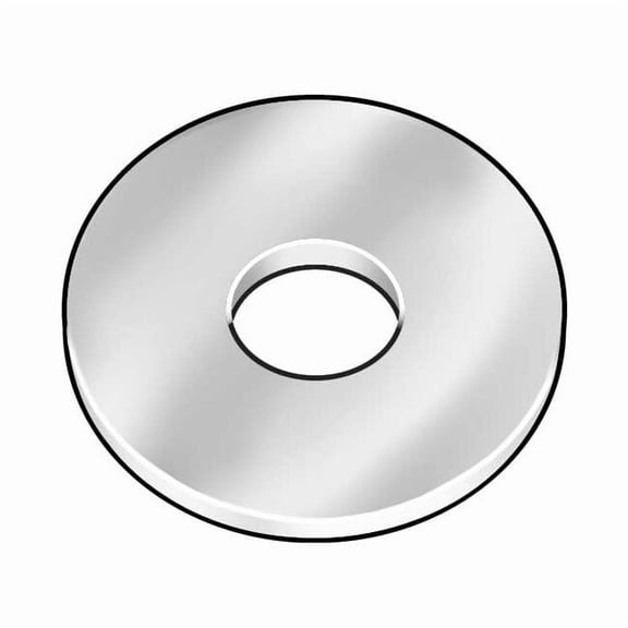 Round Rivet Washer, 3/16 in ID, 3/8 in OD, Steel, Plain Finish, 500 PK
