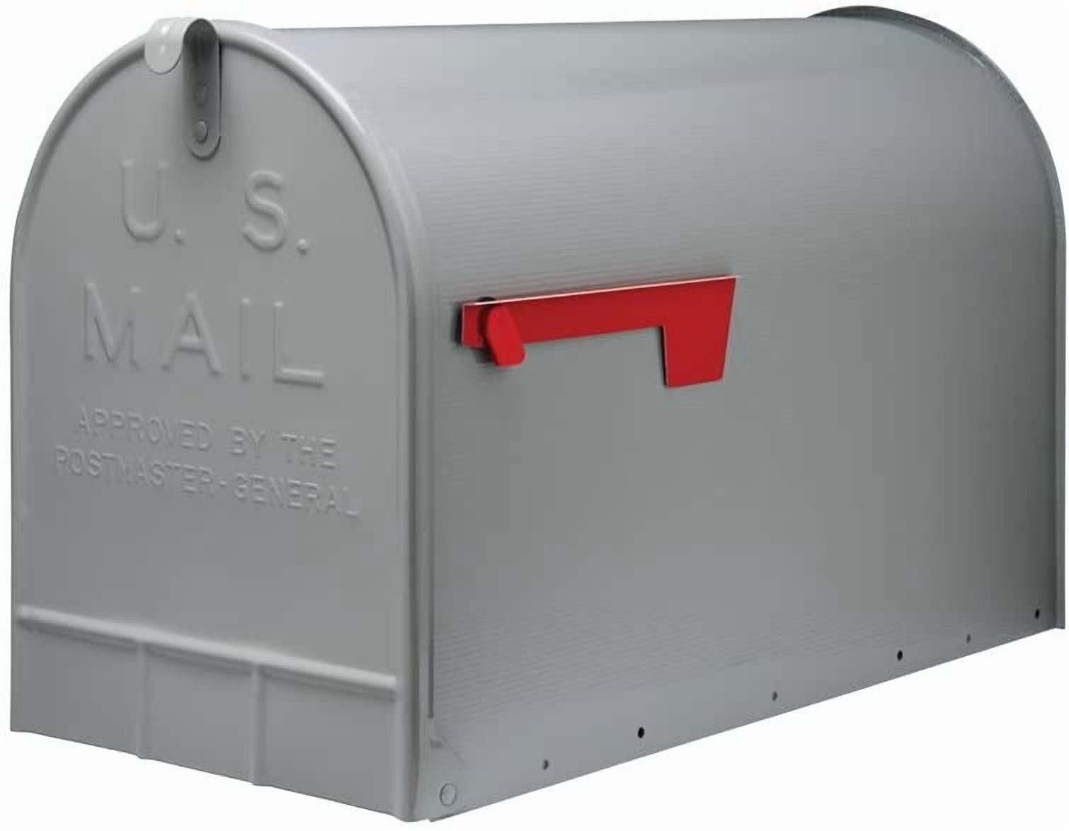Stanley Extra-Large Capacity Galvanized Steel Grey, Post-Mount Mailbox, ST200000