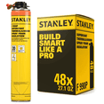 thumbnail image 1 of Stanley F990P SuperCoat Spray Foam - Fire Rated - R-Value 11.32 at 2” - Covers 960 Board Feet at 1” - Gun Use (Not Included) - 48 Pack, 1 of 12