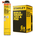 thumbnail image 1 of Stanley F990P SuperCoat Spray Foam - Fire Rated - R-Value 11.32 at 2” - Covers 120 Board Feet at 1” - Gun Use (Not Included) - 6 Pack, 1 of 12
