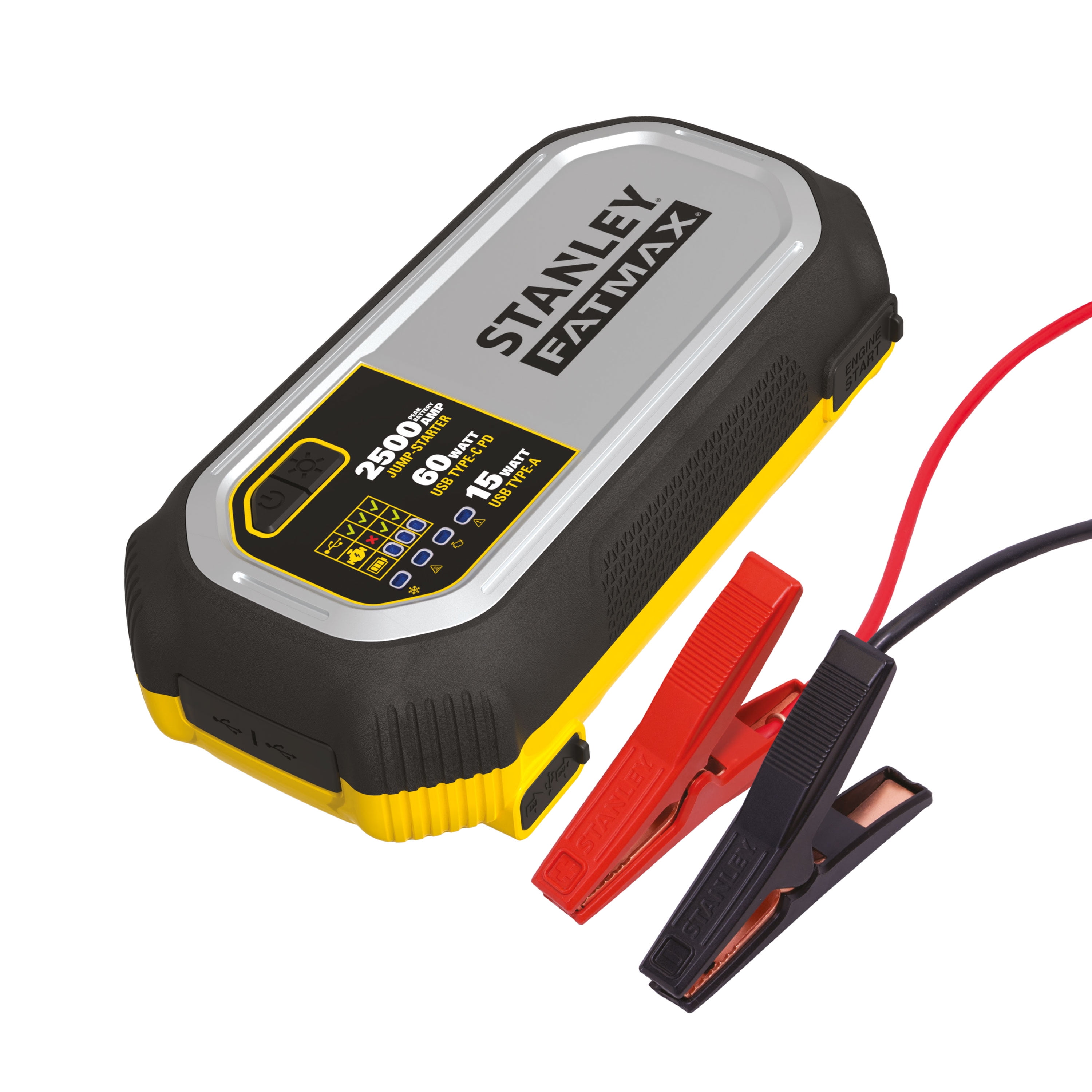 Stanley FatMax 2500A, Lithium Jump Starter With 60W USB Type CPD, 25W