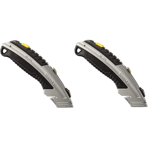 Stanley Utility Knife 10-788 Retractable Blade - Contractor Grade, 3 Blades Included