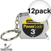 12-pack Stanley Hand Tools 39-130 3 PowerLock Key Tape Rule - 12 Pack   Residential Use, Standard Application