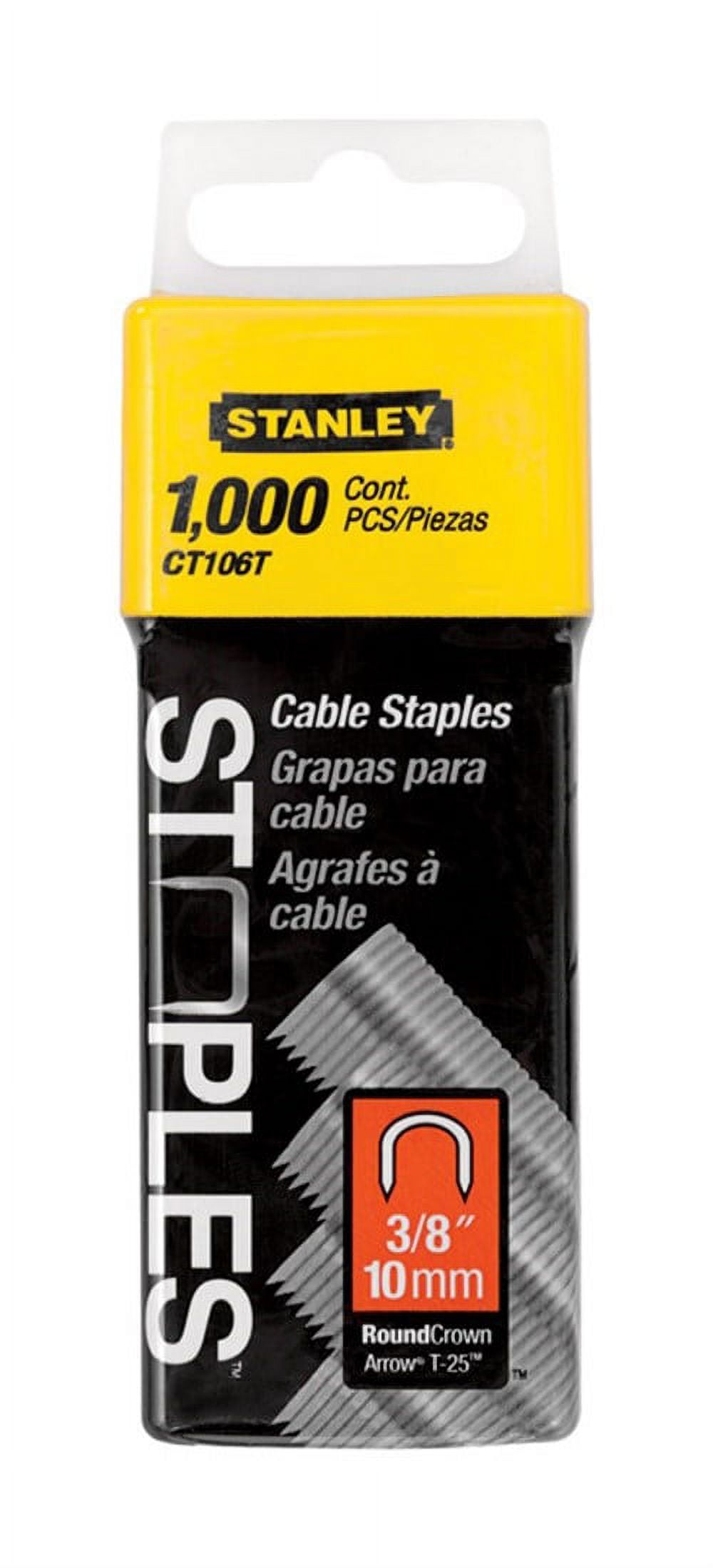 Stanley Hand Tools CT106T 3/8" Cable Staples 1,000 Count