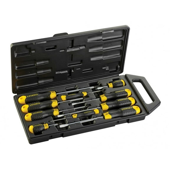 Stanley Hand Tools Cushion Grip Screwdriver Set, 10 Piece