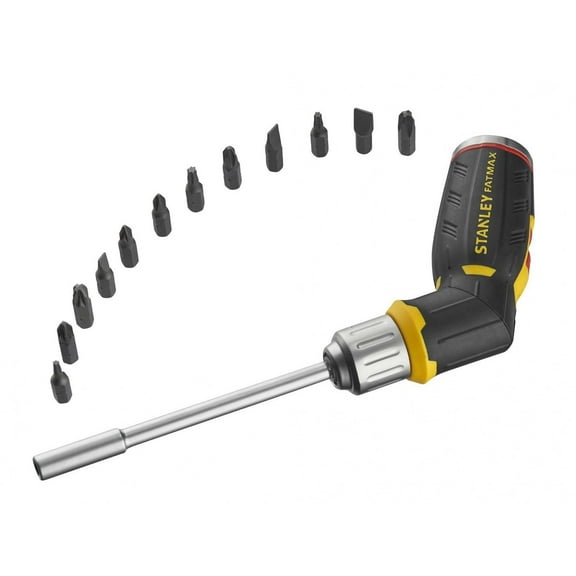 Stanley Hand Tools Fatmax Pistol Grip Ratchet 12 Bits