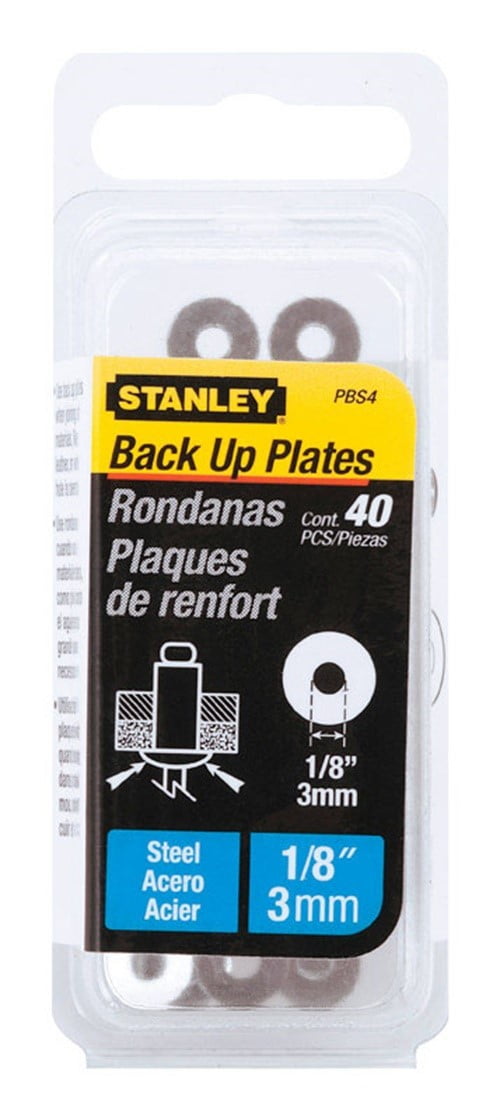 Stanley Hand Tools PBS4 100 Count .13 in. Steel Rivet Back Up Plates