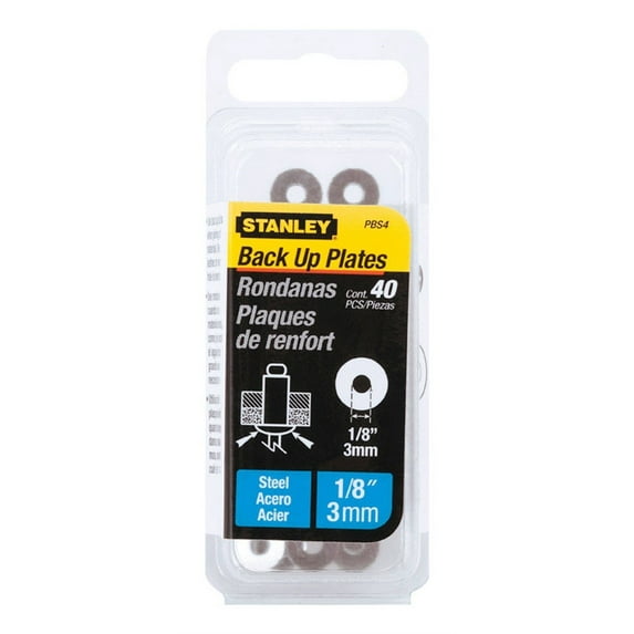 Stanley Hand Tools PBS4 100 Count .13 in. Steel Rivet Back Up Plates