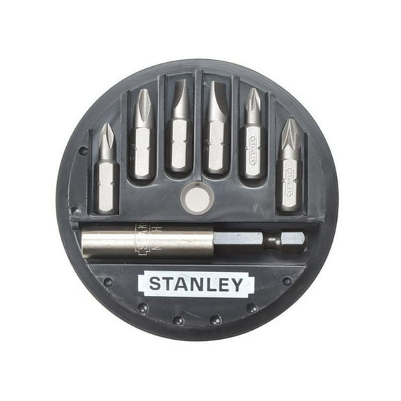 Stanley Hand Tools Slotted/phillips/pozidriv Insert Bit Set, 7 Piece