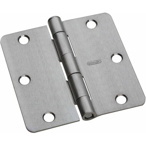 Stanley Hardware 082445 3-1/2" X 3-1/2" Satin Chrome Full Mortise Hinge 2 Count