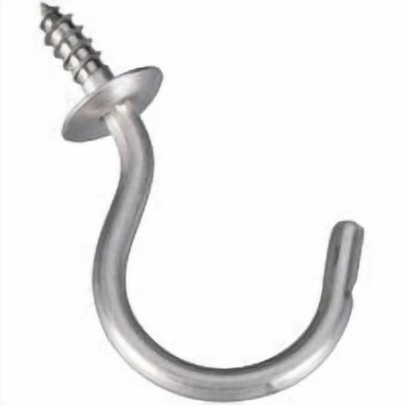 National Hardware Cup Hook Stainless Steel - Smooth Finish - 1 Piece, Multicolor, Size 1