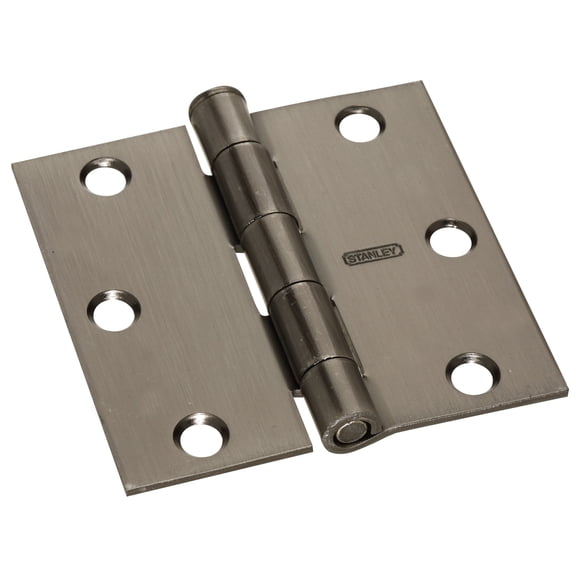 Stanley Hardware 3inch Antique Nickel Square Corner Hinges 690276