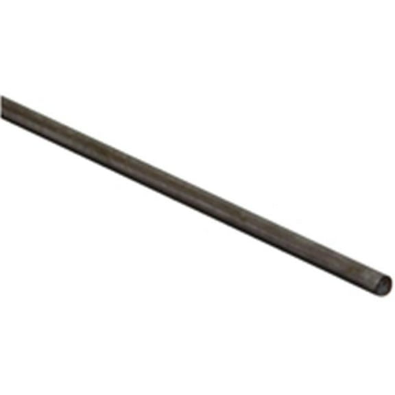 Stanley Hardware Round Weldable Smooth Rod - Steel, Smooth Finish - 48 in L, 1/4 in Dia