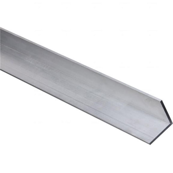 Stanley Hardware Solid Aluminum Angle - Mill Finish - 1-1/2" x 48" Standard Mounting Hardware, Drop-In Replacement