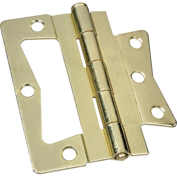 Stanley Hardware 460817 Bright Brass Non Mortise Hinge - 4 in.