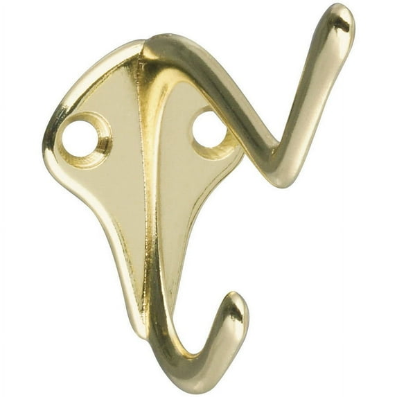 Stanley 571070 Coat & Hat Hook, Bright Brass