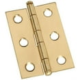 thumbnail image 1 of Stanley Hardware 803270 Solid Brass Button Hinge - 1.5 In., 1 of 2