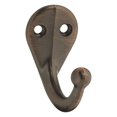 thumbnail image 1 of Stanley Hardware 806380 2" Antique Bronze Basic Single Robe Hook, 1 of 1