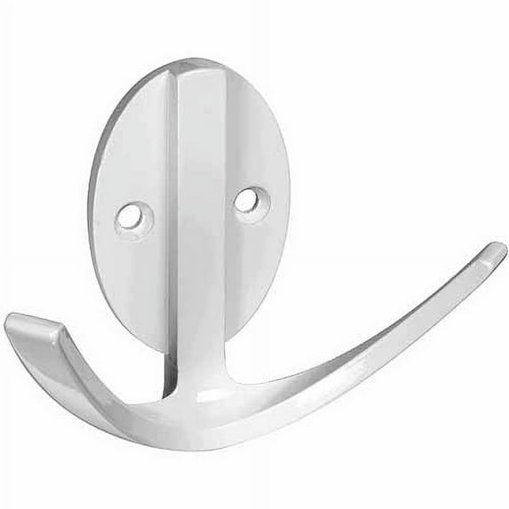 Stanley Hardware 807081 White Modern Double Hook