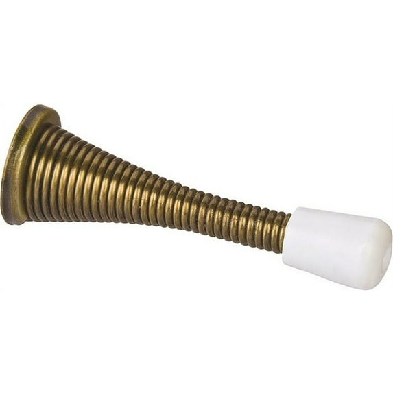 Stanley Hardware 807255 Antique Brass Spring Door Stop
