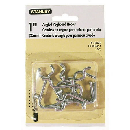 Stanley Hardware 819530 1" L Pegboard Hooks, 8 Count
