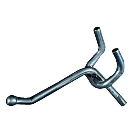 2" Zinc Plated Single Peg Hooks For 1/8" & 1/4" Peg Board (Pack of 4)