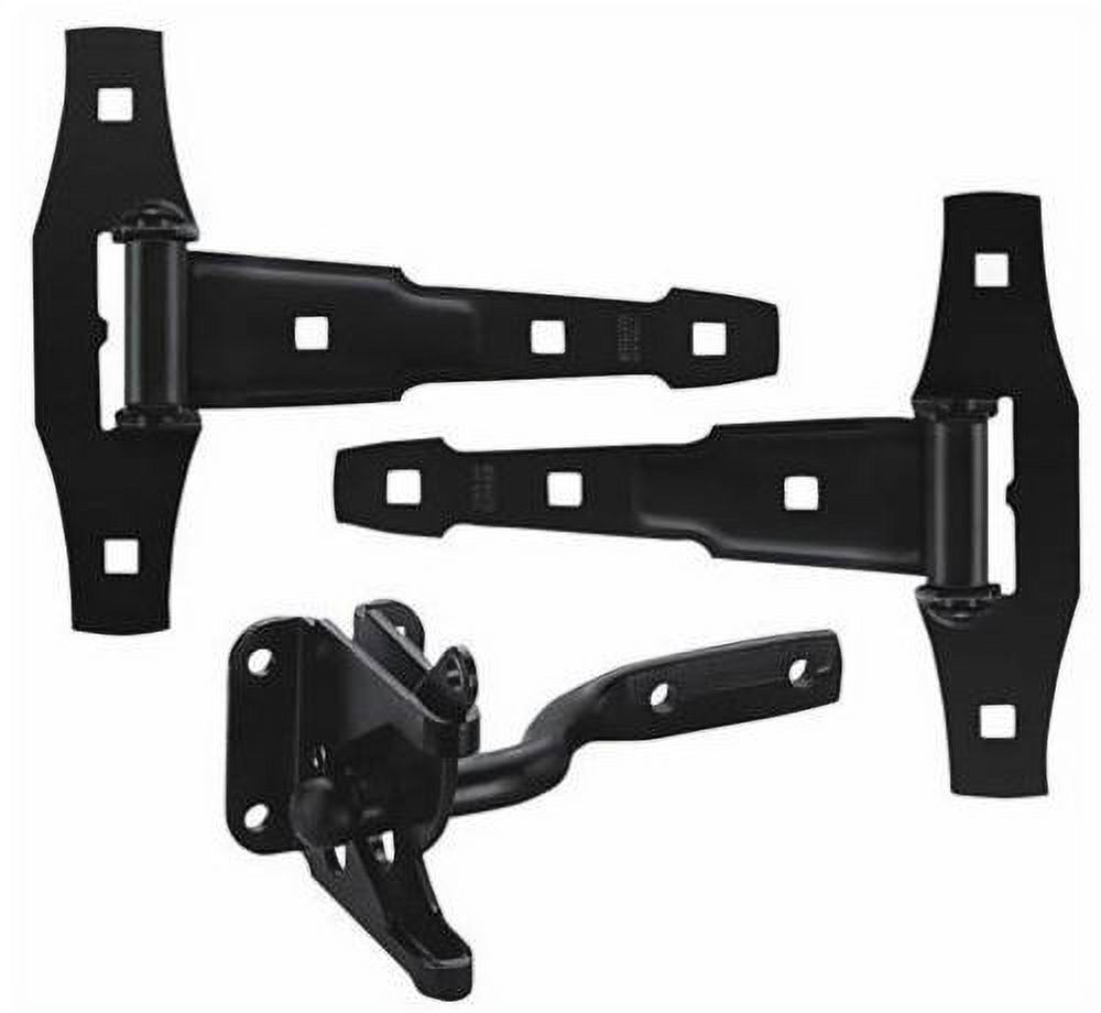 Stanley 827626 Ornamental THinges Latch Set, Black Coated