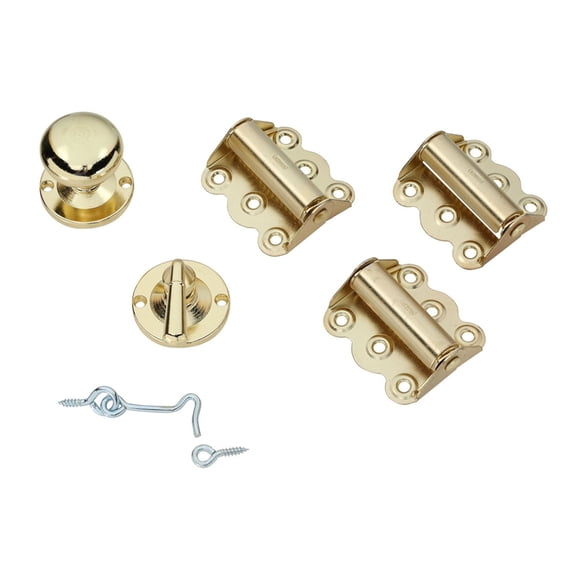 Stanley Hardware (S838-904) Screen + Storm Door Kit, Bright Brass Finish
