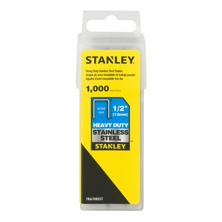 Stanley Heavy Duty Stainless Steel Staples - 1000 PC, 1000.0 PIECE(S)