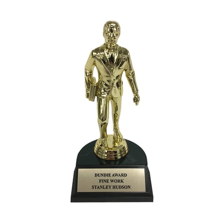Stanley Hudson Fine Work Dundie Award Trophy Office Dunder Mifflin Gift