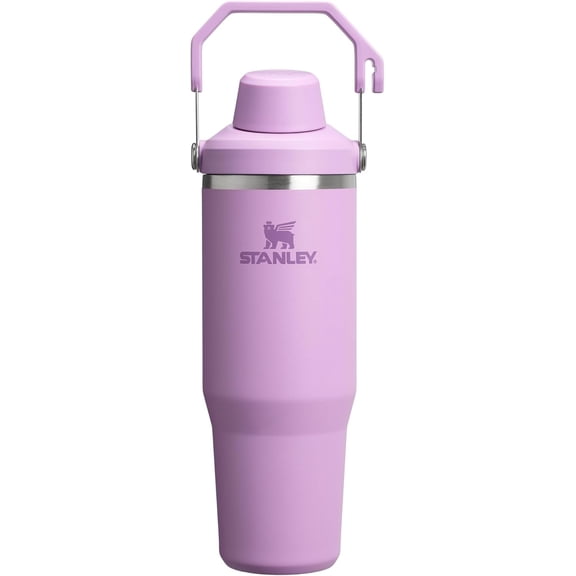 Stanley IceFlow 2.0 Fast Flow Tumbler with Handle 30 oz, Twist On Angled Spout Lid, Leakproof Water Bottle, Insulated Stainless Steel, BPA-Free, Lilac
