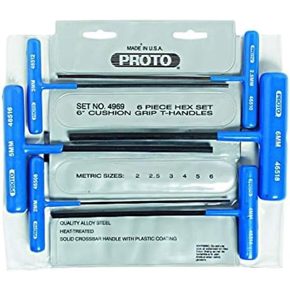 Stanley J4969 Metric T-Handle Hex Key Set, 6-Piece$$Tools & Hardware Other