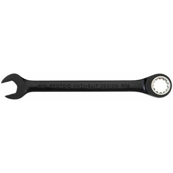 Stanley JSCR18 Proto Black Chrome Comb Non-Reversible Ratcheting Wrench