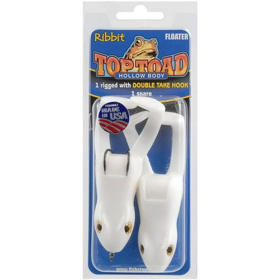 Stanley Jigs SRFT2-200 Top Toad Rigged White 2/Pk Fishing Frog Lure Soft Plastic