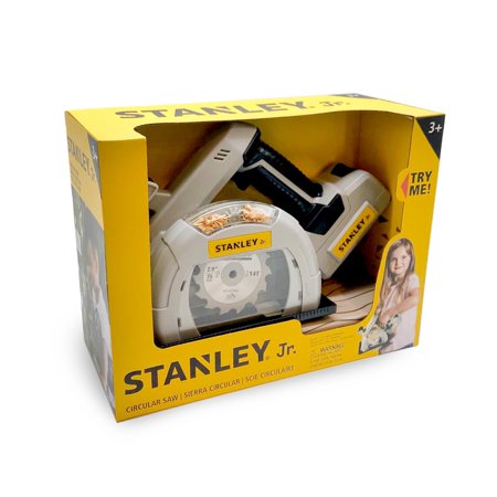Stanley Jr. Battery-Operated Circular Saw – Realistic Pretend Play Tool for Kids | Lights, Sounds & Rotating Blade | Ages 3+ | Includes Batteries