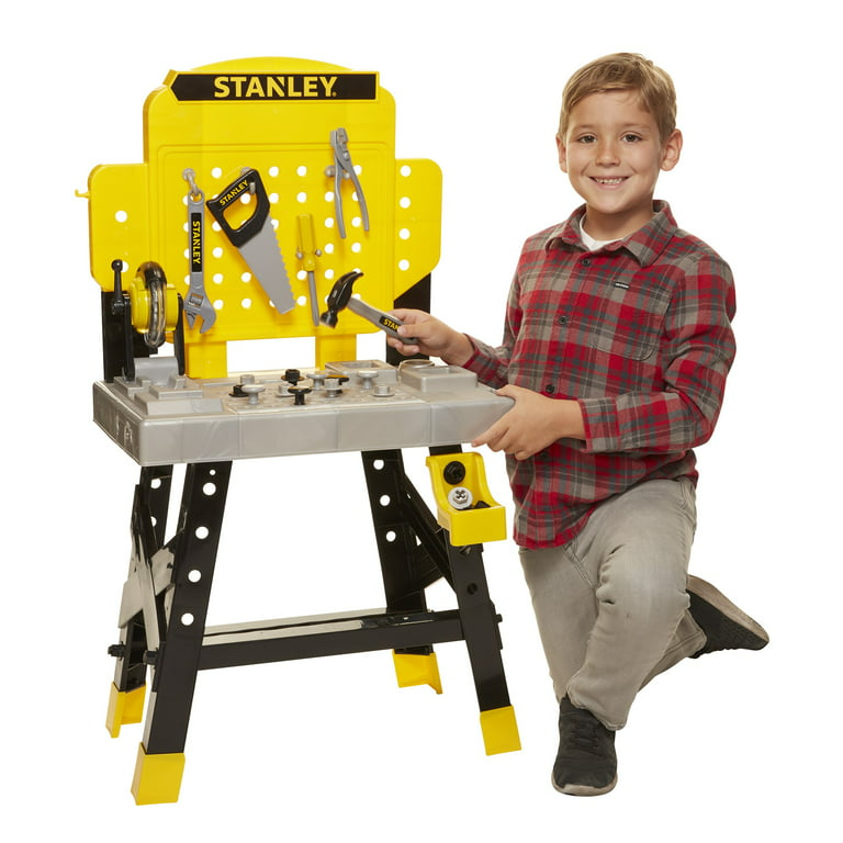 Black n Decker Jr Work Bench Power Toy Pretend Play Tool Set For