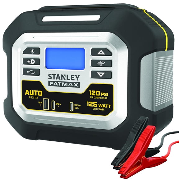 Stanley LPS120CF Lithium Battery Booster, USB PowerStation, Solar Compatible, Compressor