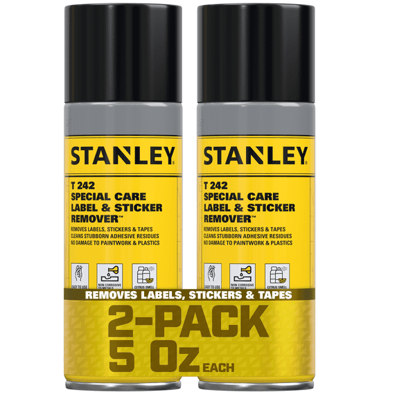 Stanley T242 Label & Sticker Remover Spray, Citrus Formula, 5 oz - 2 Pack