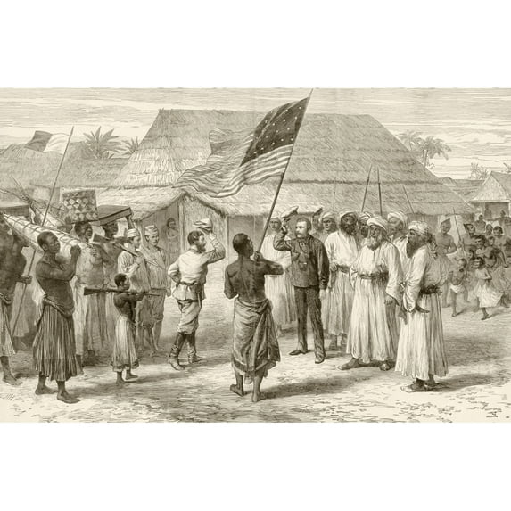Stanley Meets With Livingstone At Ujiji On The Shores Of Lake Tanganyika November 19 1871. After An Illustration In The Illustrated London