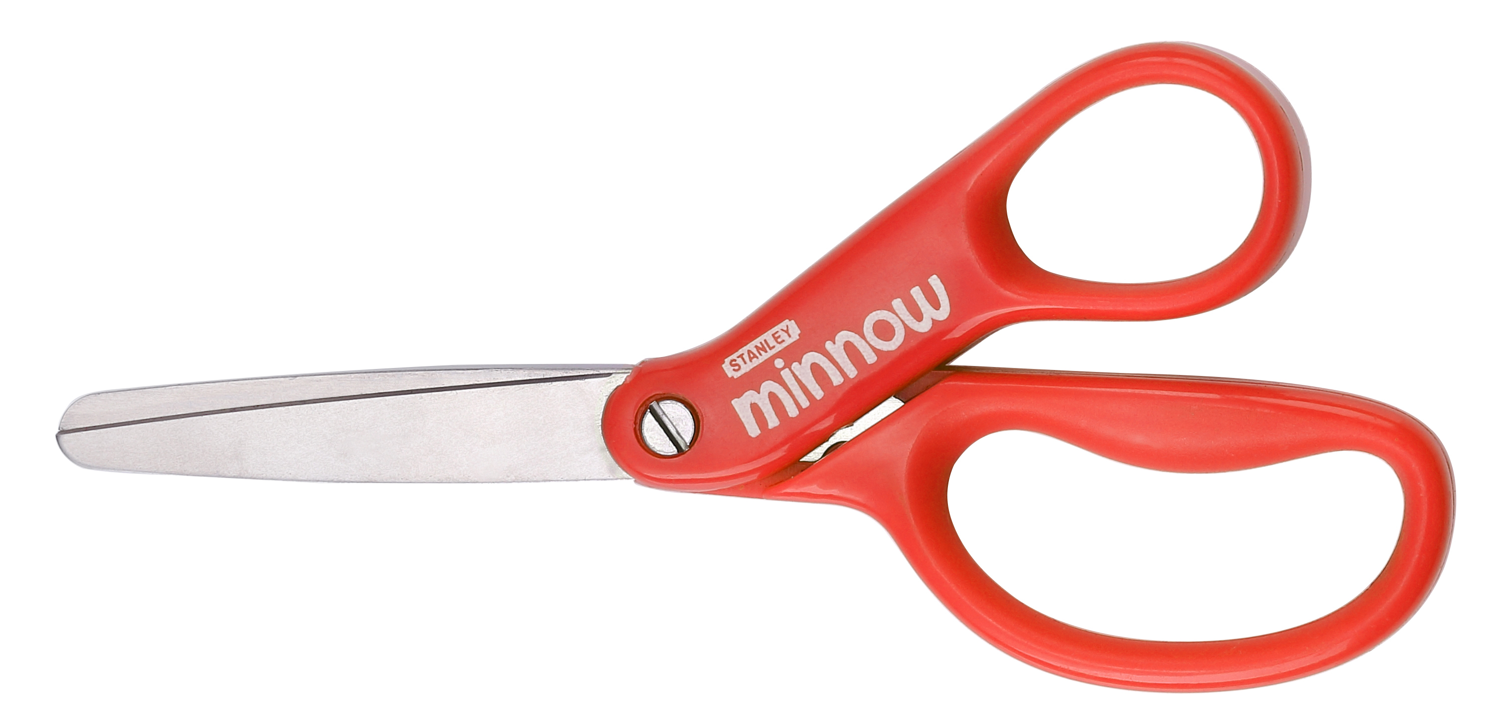 Stanley Minnow 5-inch Pointed Tip Kids Classroom Scissors, Orange