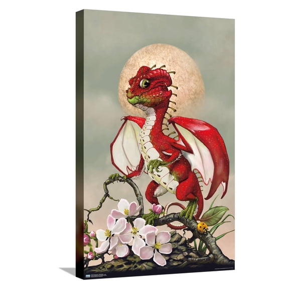 Stanley Morrison - Apple Dragon Canvas Wall Poster, 14.725" x 22.375"