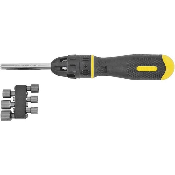 Stanley Multi-Bit Ratcheting Screwdriver, 10 Bits