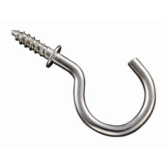 National Hardware 1 In. Satin Nickel Cup Hook (30-Count) N119-730