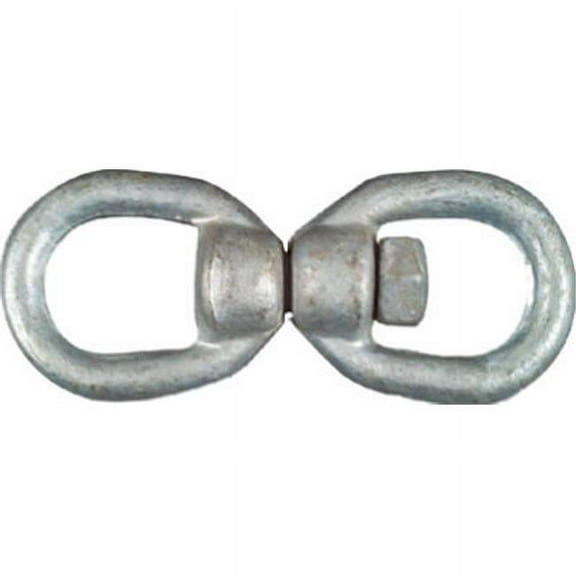 Stanley N241-109 0.38 in. Galvanized Forged Swivel Open Round Eye Link
