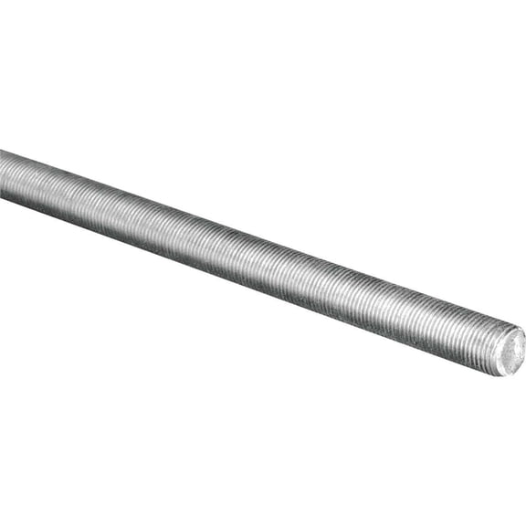 SteelWorks Threaded Steel Rod - Coarse Galvanized, Smooth Finish - 1/2"-13 — Residential Use, Standard Application